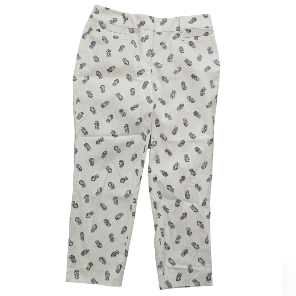 Talbots The Perfect Crop Curvy, pineapple chino pants, size 4